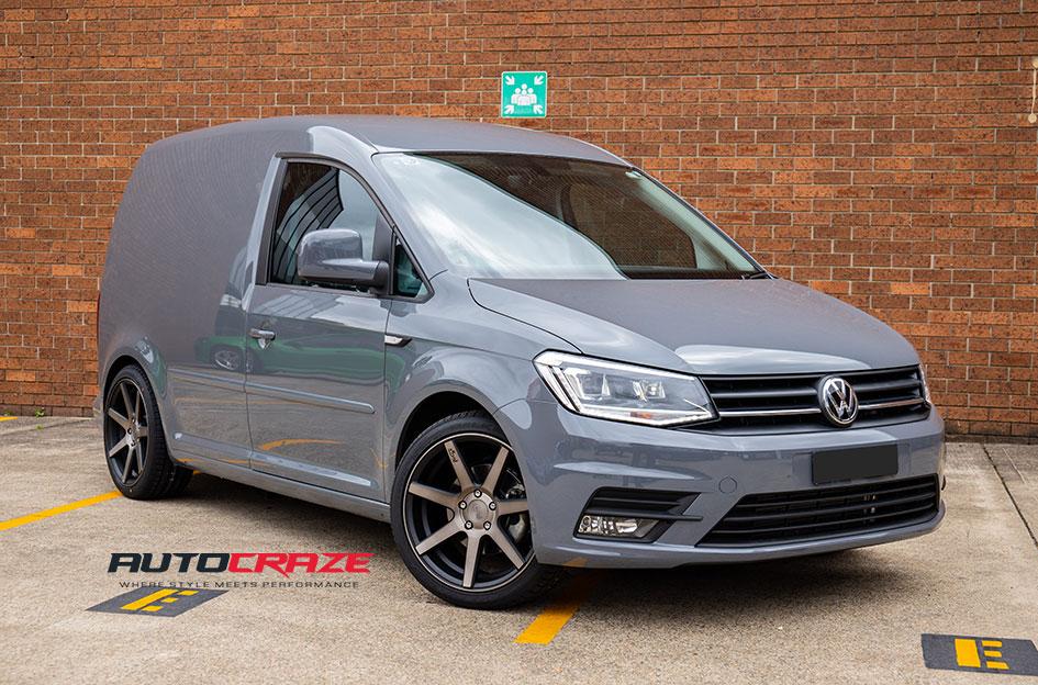 VOLKSWAGEN CADDY VERONA BLACK   MACHINED WITH DARK TINT